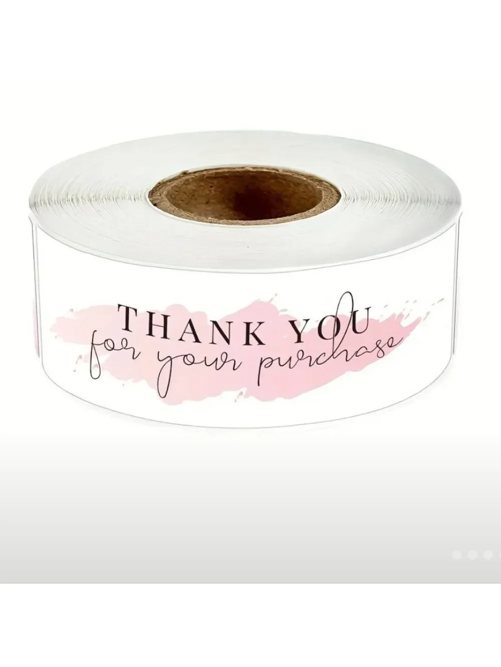 Pink & White  Thank You For Your Purchase Stickers 120 Count